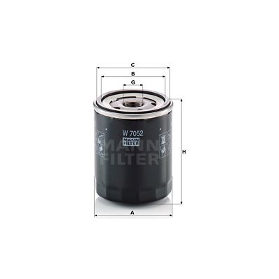 Olejový filtr MANN-FILTER W 7052 (W7052) | Zboží Auto