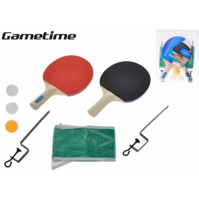 Stolní tenis ping pong set dvě pálky 25cm se síťkou a doplňky
