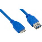 4World 08972 kabel USB micro, 2m, 3.0, USB A(F) - microUSB B(M), modrý – Hledejceny.cz