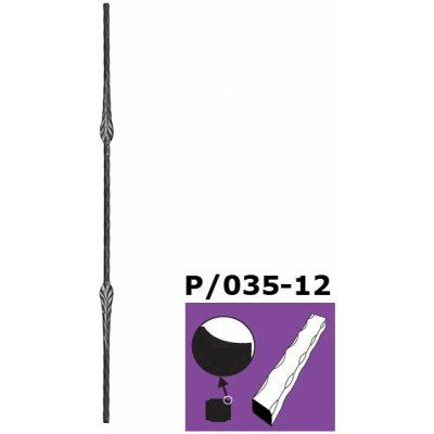 Tyč kovaná D12x12, h900, b30mm, P/035-12 – Sleviste.cz