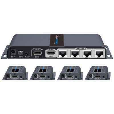 PremiumCord HDMI 1-4 splitter+extender po CAT6/6a/7, FULL HD, 3D KHSPLIT4G – Zboží Mobilmania