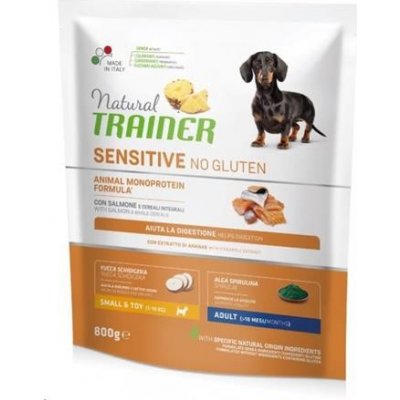 Trainer Natural Sens. No glut.Pup&Jun Mini losos 0,8 kg