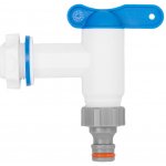 BRADAS Zahradní ventil PP vstup 3/4", koncovka 3/4" s konektorem, bílý BR-GTM3434PP/WHITE – Sleviste.cz