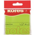 bloček samol. 75x75mm zelený 100ls Kores – Zboží Dáma