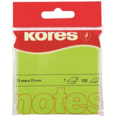 bloček samol. 75x75mm zelený 100ls Kores – Zboží Dáma