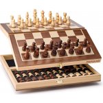 Šachy - Dřevěné 29x29 cm, Magnetické (Popular) – Zboží Dáma
