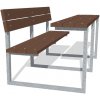 Zahradní sestava Profiba Set Zahrádka(plast), 1 500 mm (1500x120x40 mm), Bezpečnostní kotva M12x180 mm, Komaxit, RAL 9006 stříbrná