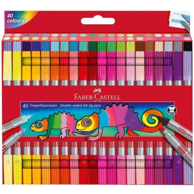 Faber-Castell oboustranné dětské fixy 40 ks 151140 – Zbozi.Blesk.cz