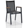Zahradní židle a křeslo Asir Zahradní židle set 6 ks OTTOWA šedá černá