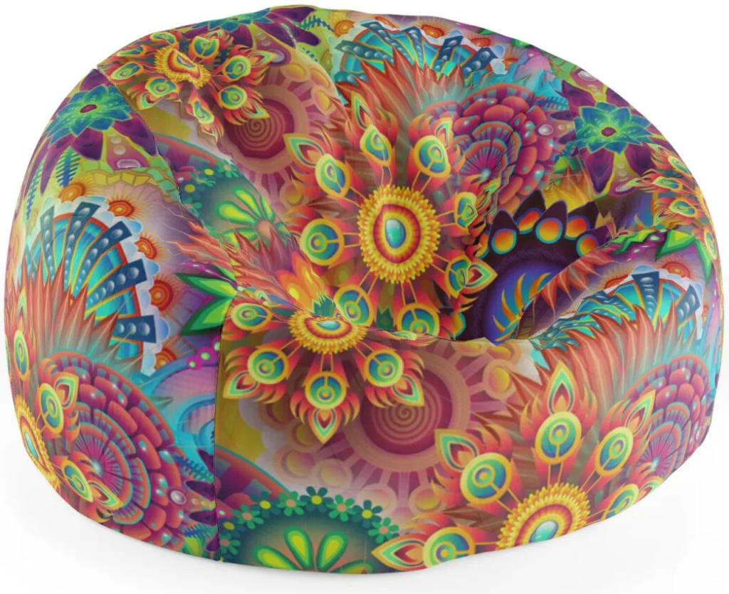 Sablio sedací vak Cocoon Barevné obrazce 115 x 75 cm x 45 cm