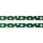 Saténová stuha zelená (10 mm) - vločky - metráž – Hledejceny.cz