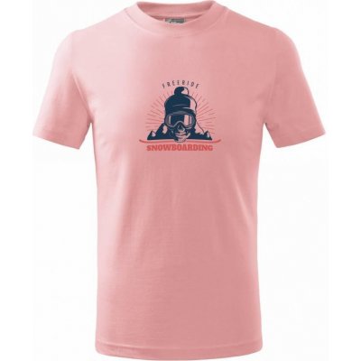 Freeride snowboarding lebka tričko dětské bavlněné růžová – Zboží Mobilmania