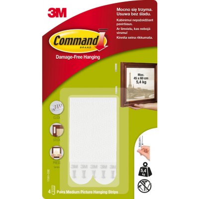 17201 Command velké závěsné proužky 3M na obrazy, nosnost 5,4 kg – Zboží Dáma