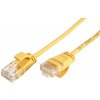 síťový kabel Roline 21.15.3922 UTP, slim, patch, kat. 6a, LSOH, 0,5m, žlutý