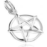 Šperky Eshop Přívěsek pentagram v kruhu stříbro 925 SP01.30 – Zboží Mobilmania