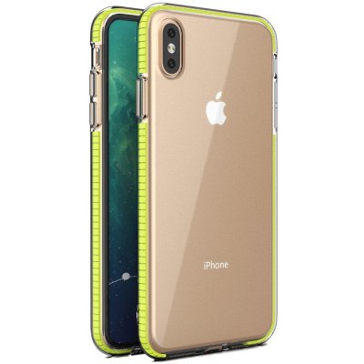 Pouzdro IZMAEL Spring clear TPU Apple iPhone XS Max žluté – Zboží Mobilmania