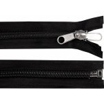 Zip stanový spirálový No 10 s oboustranným jezdcem délka 250 cm, malé, černá – Zboží Mobilmania