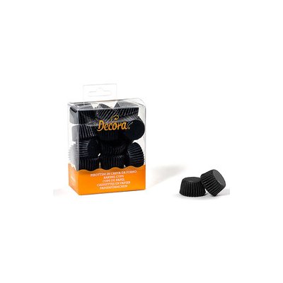 Decora Cukrářské košíčky 27 x 17 mm - Černé 80 ks – Zboží Dáma