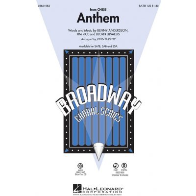 Anthem (from Chess) noty pro sbor SATB a klavír 1022571 – Zboží Mobilmania