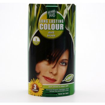 HennaPlus dlouhotrvající barva na vlasy Long Lasting Colour 3 tmavě hnědá