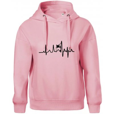 EKG horolezec Oversized mikina dámská Moon kratší + širší Růžová – Hledejceny.cz
