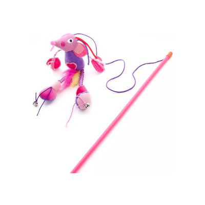 JK-Plyšová myš na prutu 43cm – Zboží Dáma