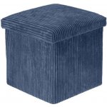 HOMESTYLING Taburet s úložným prostorem 38 x 38 x 38 cm modrá KO-170490550modr – Zboží Dáma