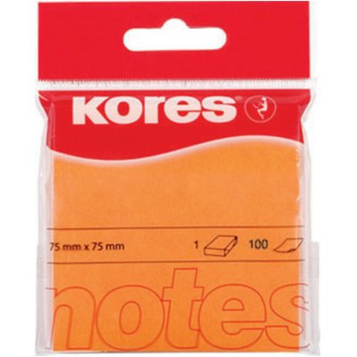 Kores Samolepicí bločky 75x75 / 100 lístků oranžová (47074) – Hledejceny.cz