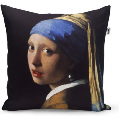 Sablio Polštář Dívka s perlou Johannes Vermeer 40x40 – Zboží Dáma