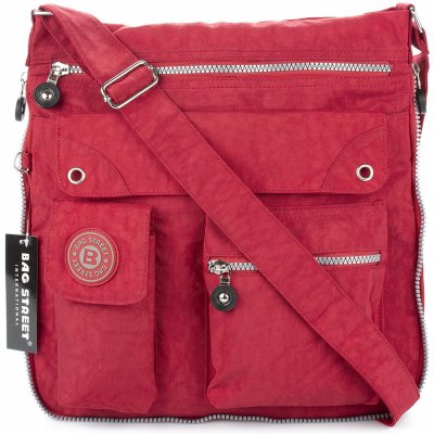 Bag Street Lehká volnočasová kabelka přes rameno červená 2221