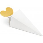 PartyDeco Papírové krabičky kornoutky se zlatým srdcem 6 ks – Hledejceny.cz