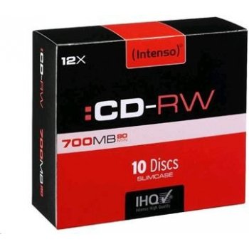 Intenso CD-RW 700MB 12x, slimbox, 10ks (2801622)