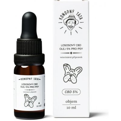 Konopný Táta Lososové CBD kapky pro psy 5% 10 ml – Hledejceny.cz