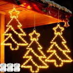 Yowin vánoční okenní LED dekorace, 3 kusy, 45 LED, teplá bílá YW-TREENB – Hledejceny.cz