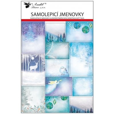 Anděl Samolepicí jmenovky na dárky - kreslené - 24 ks - 10709 – Zboží Mobilmania