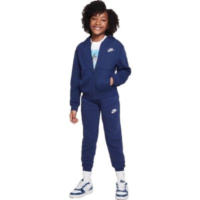 Nike SPORTSWEAR CLUB FLEECE chlapecká tepláková souprava tmavě modrá – Sleviste.cz