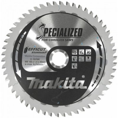 Makita pilový kotouč Efficut 165mm x 20mm 54Z hliník E-16760 – Hledejceny.cz