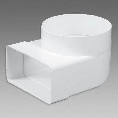 Den Braven Článek přechodový koleno 90° Ø 125 mm 150 × 75 mm bílá – Sleviste.cz