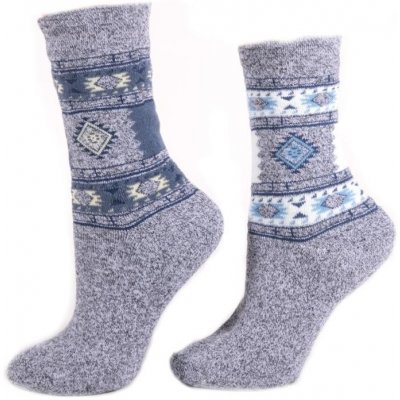 Dámské zimní ponožky D2d bílé – Zboží Mobilmania