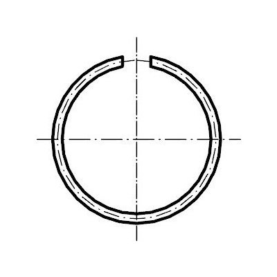 Kroužek pojistný drátěný na hřídel 8 mm - DIN7993A – Zboží Mobilmania