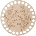 ČistéDřevo Dřevěný podtácek k obháčkování jarní květy 10cm – Zbozi.Blesk.cz