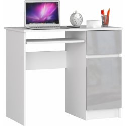 Ak Furniture Piksel 90 cm bílý / šedý pravý