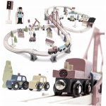 Derrson dřevěná vláčkodráha autodráha 70 ks – Zboží Dáma