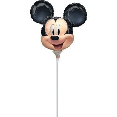 Amscan Balónky na tyčku - Mickey Mouse - hlava 23cm - 5 ks