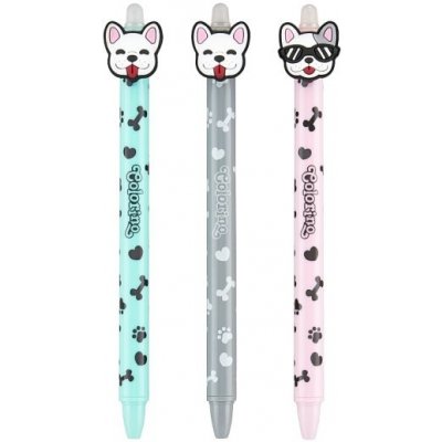 Colorino gumovatelné pero Bulldogs modrá náplň 1 ks – Zboží Dáma