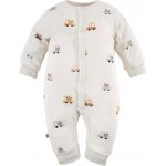Eevi Overal bez nožiček Cars&Bears ecru – Zboží Dáma
