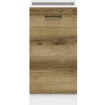 Junona Line skříňka D1D/40/82-P BBL, bílá/dub delano světlý – Zboží Dáma