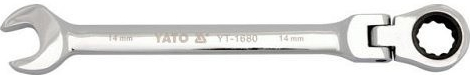 Očkoplochý ráčnový klíč Yato 13mm s kloubem YT-1679