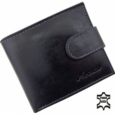 Mercucio pánská kožená peněženka Černá Materiál: Přírodní kůže