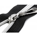 Spirálový zip se stříbrnými zoubky šíře 7 mm délka 75 cm 322 černá – Hledejceny.cz